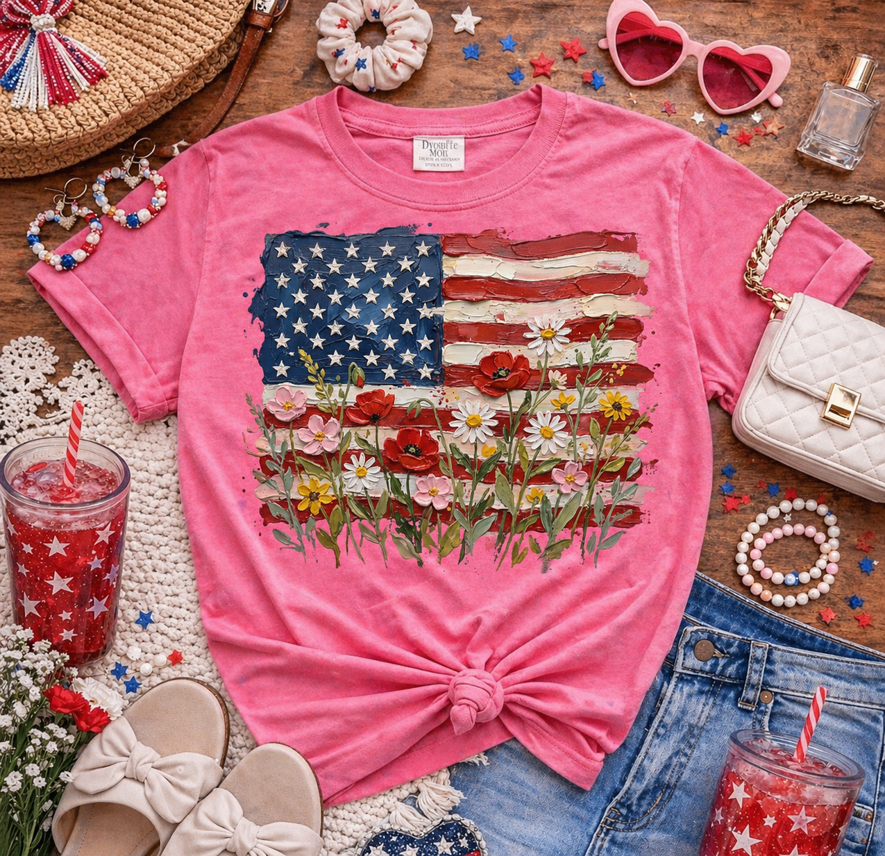 Wild Flower Flag Tee