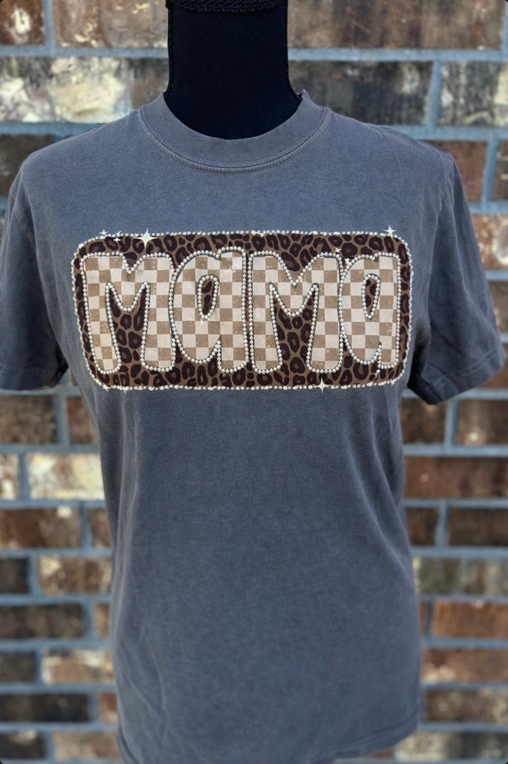 Leopard Check Mama Tee