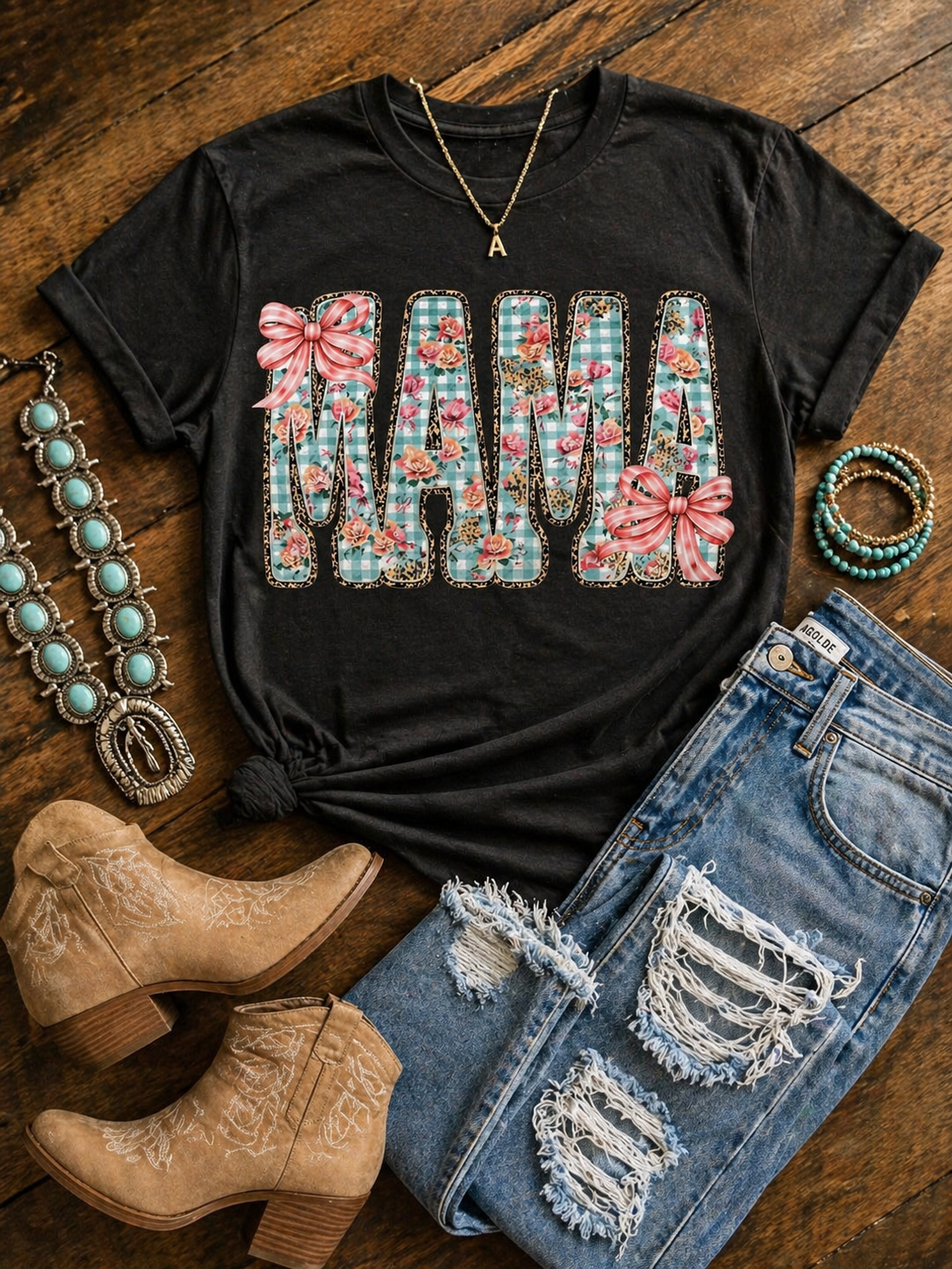 Pretty Floral Mama Tee