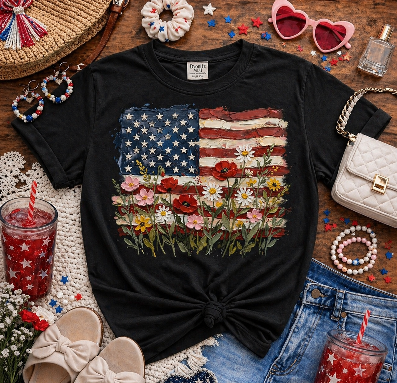 Wild Flower Flag Tee